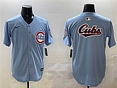 Men's Chicago Cubs Team Big Logo Blue 2024-25 2nd Alternate Limited Stitched Jersey,baseball caps,new era cap wholesale,wholesale hats